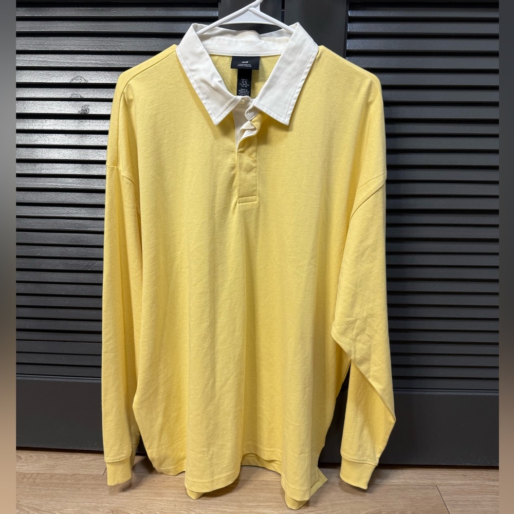 Yellow Collared Long Sleeve Oversized Fit